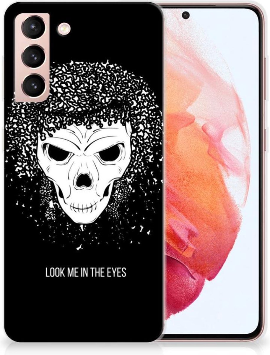 Silicone Back Case Samsung Galaxy S21 Skull Hair