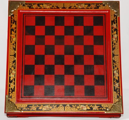 Thumbnail van een extra afbeelding van het spel Terracotta schaakbord-Met Schaakstukken-Hout