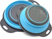 Invendio - Keukenzeef/ vergiet- Plastic - Opvouwbaar -Grijs/blauw