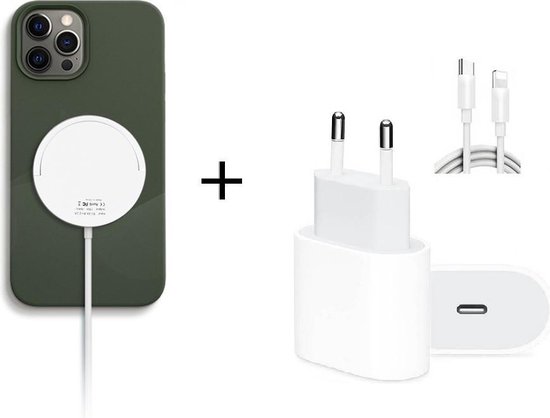 Chargeur magnétique sans fil compatible USB-C pour appareils Apple