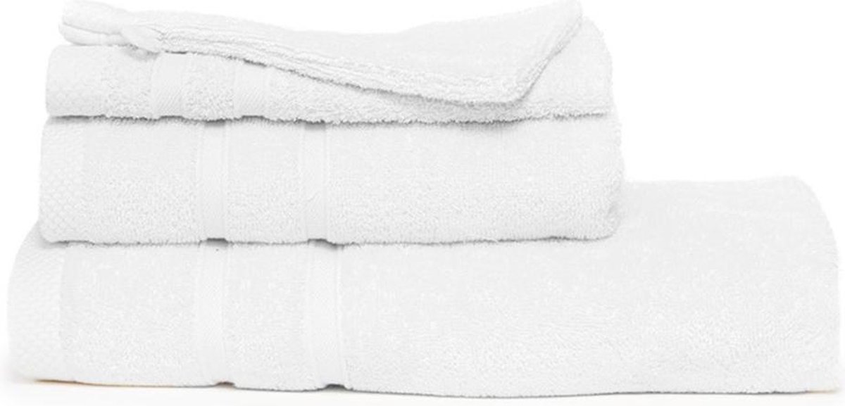 I2T Bamboe badlakens 70x140 cm - Set van 6 - Wit - 600 gr/m²