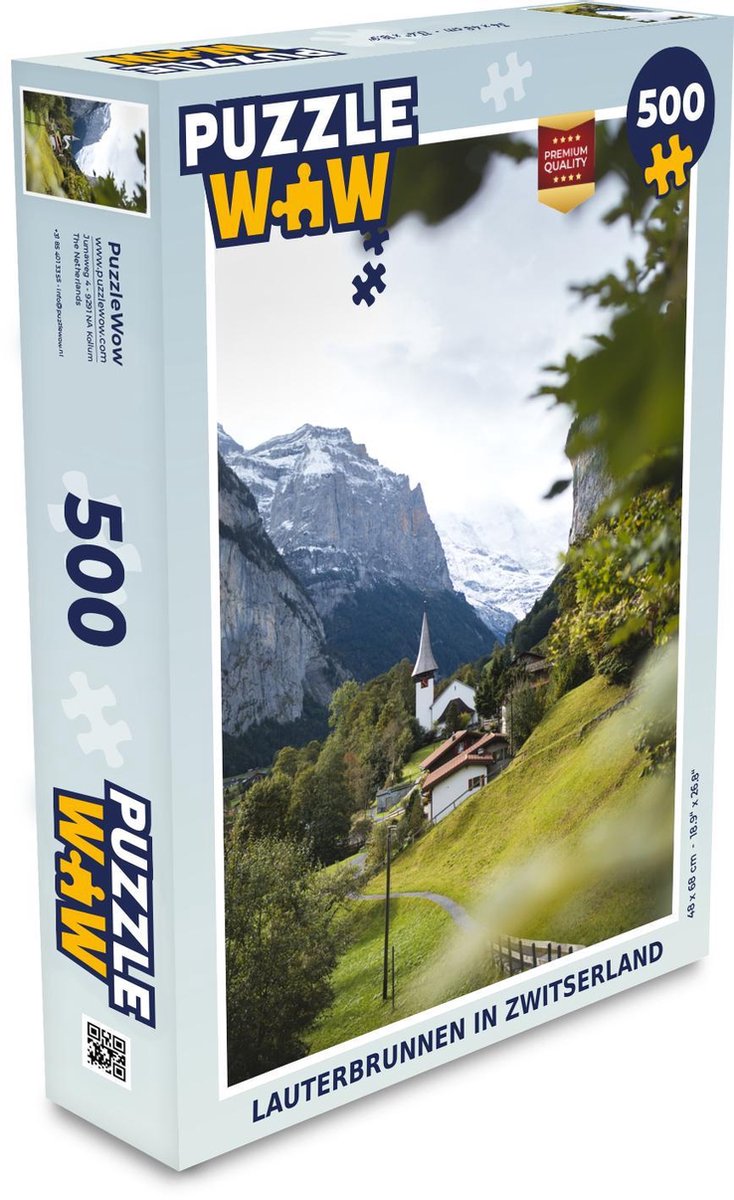 Afbeelding van product Puzzel 500 stukjes Lauterbrunnen - Lauterbrunnen in Zwitserland puzzel 500 stukjes - PuzzleWow heeft +100000 puzzels