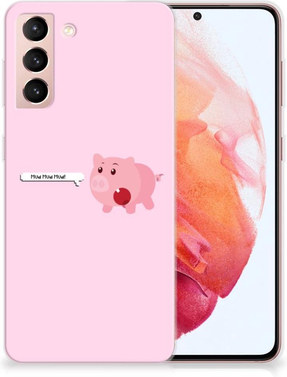 Samsung Galaxy S21 Telefoonhoesje met Naam Pig Mud