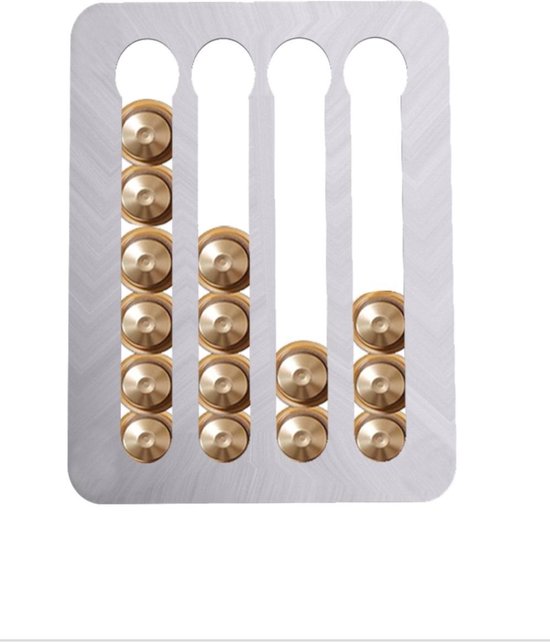 XNZMYN Capsulehouder, capsulehouder, wandhouder, zelfklevend, zwarte