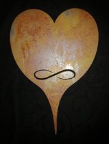 Marys Metals - valentijn - liefdeshart - gedenkartikel - gedenkhart - hart - infinity - in memoriam - grafmonument - grafdecoratie - grafbeeld - bermmonument - metaal - forever - love