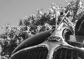 Oldtimer Poster - Ford Voorkant Zwart/Wit - Wandposter 60 x 40 cm