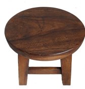 Houten krukje, planten tafel, bijzet tafel, kinderkrukje, krukje van hout, kinderstoeltje, kinderzetel, peuterstoel, stoeltje,  hoogte 26 cm diameter 25 cm handgemaakt uit Thailand.