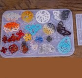 Juwelen - Hangers - Oorbellen - Vlinder - Bloem - Mal - Epoxy - Gietmal - Siliconen - 14.5cm x 10cm