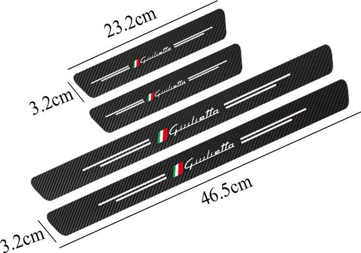 Alfa Romeo Giulietta resin coated stickers central tunnel kit