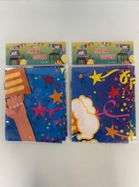 Feestdecoratie: stoelhoes met feestelijke opdruk - set van 2 hoezen (bier)
