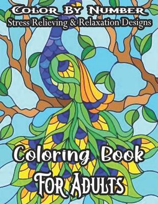 Foto: Color by number stress relieving relaxation designs coloring book for adults