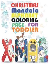 Christmas Mandala Alphabet Coloring Page for Toddelr