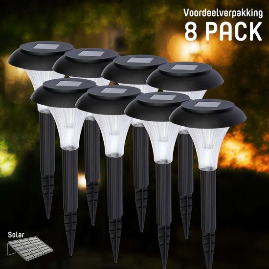 LAMPELIP Tuinverlichting met Grondpen, 4 Stuks/14M Tuinverlichting met Timer en Lichtsensor, 3000K Wit 12V IP65 Waterdicht Led-spot voor Buiten Buitenspot voor Tuin, Paden, Terras, Bomen