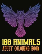 100 Animals Adult Coloring Book