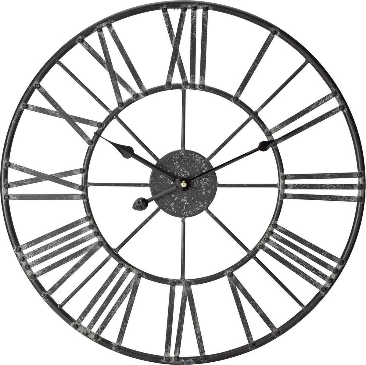Argos Home grote nummerieke wandklok - Romeinse cijfers - zwart - 45cm