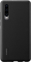 Huawei PU cover - zwart carbon - voor Huawei P30