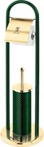 Berlinger Haus 6553 - Porte brosse WC + porte papier toilette - Collection Emerald - 25 x 79,5 cm