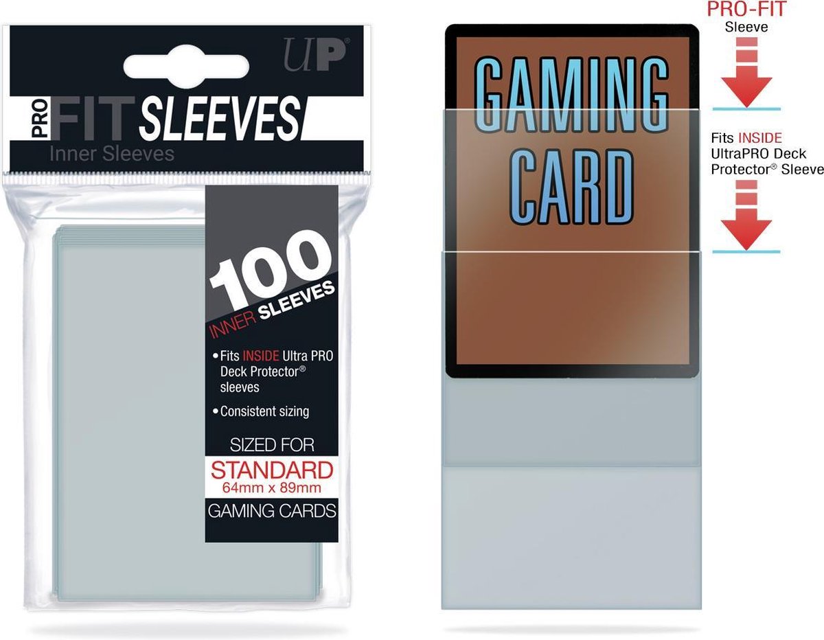 Deck Protector Trading Card Sleeves Sleeves - Pro-Fit Clear Standard C - 100 stuks - Ultrapro