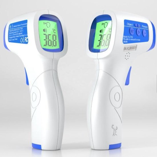 infrarood thermometer voor baby's, kinderen en volwassenen - lcd display -  meting in 1... | bol.com