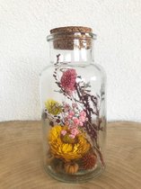 Droogbloemen in glas | gemengde kleuren | by LEef | handmade