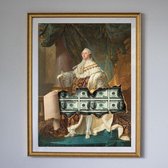 King Louis XVI Dollar Gold Framed - Prent - unieke kunst - gouden houten frame - klassiek