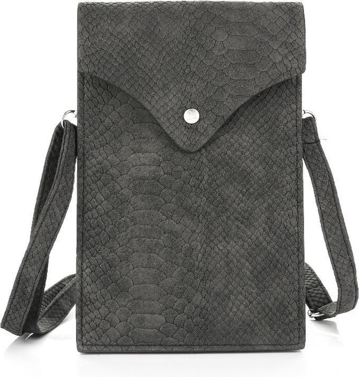 Klein Tasje Snakeprint Black - Telefoontasje