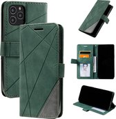 Book Case Apple iPhone 12 | Hoogwaardig PU Leren Hoesje | Lederen Wallet Case | Luxe Uitstraling | Telefoonhoesje | Pasjeshouder | Portemonnee | Groen