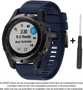 Siliconen Smartwatch Bandje - Geschikt voor Garmin - 22 mm - Blauw
