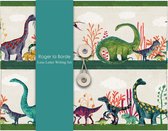 Schrijfset-Roger la Borde-Dinosaurus- Briefpapier WS 050 - gedecoreerde envelop- Stickervellen
