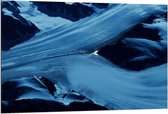 Dibond - Blauwe Verfstreep - 120x80cm Foto op Aluminium (Wanddecoratie van metaal)