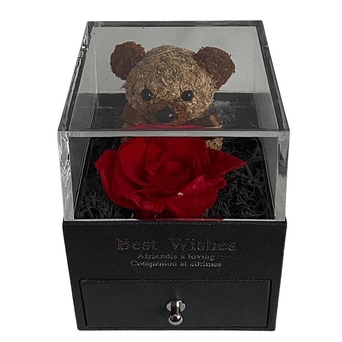 Jewelry Rose Box Licht Bruin Geschenk - Valentijn Cadeautje Voor Haar - Valentijn - Valentijnsdag - Valentijn Cadeautje Vrouw