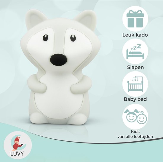 luvy vos nachtlampje baby kinderen nachtlampje kinderen 9 kleurig bol com