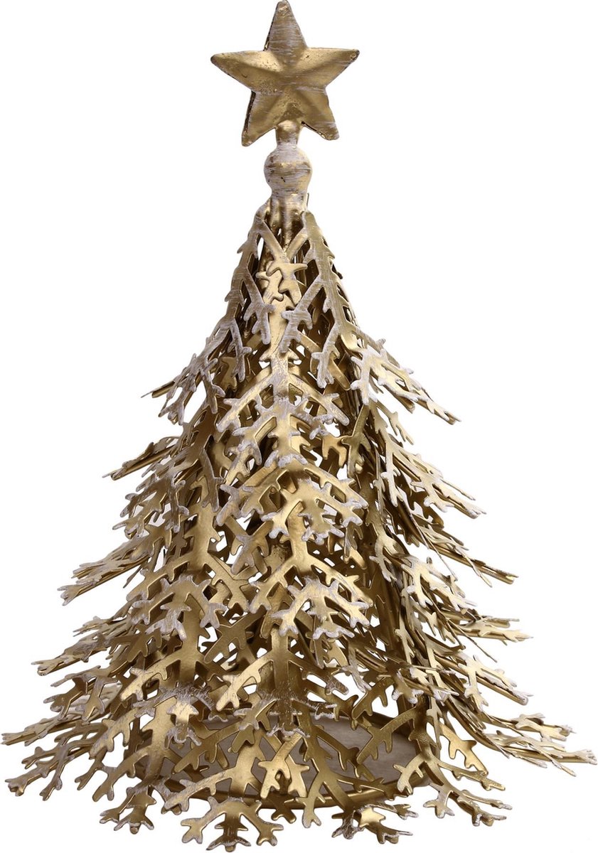 PTMD christmas tulsa kerstboom ijzer goud met ster