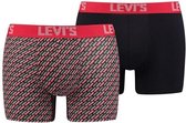 Levi's - Heren - 2-Pack Babytap Brief Boxershorts - Rood - S