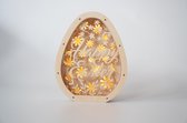 Verlicht paasei Happy Easter / Paasei met led verlichting / Paasdecoratie / Houten paasei / Verlicht paasei / Paasei / Pasen / Happy Easter