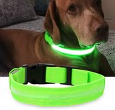 Groene LED halsband maat XS | honden halsband met verlichting | Licht in donker | 3 standen | verlichte hondenhalsband | LED hondenhalsband | LED hondenriem | LED hondenriem | Led