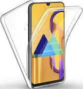Samsung Galaxy M30s Case - Transparant Siliconen - Voor- en Achterkant - 360 Bescherming - Screen protector hoesje - (0.4mm)