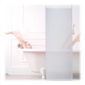 relaxdays Douche store blanc - rideau de douche - bain douche rideau - hydrofuge 60x240cm
