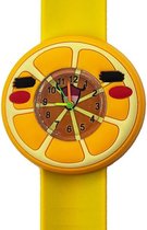 Sinaasappel horloge met een slap on bandje