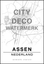 POSTER - PLATTEGROND ASSEN A4