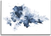 Glassnijplank - Blauwe Bloem - Glazen Snijplanken - 35x25 cm - 4 mm