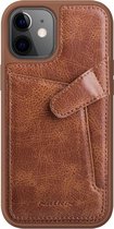 Nillkin - Hoesje geschikt voor Apple iPhone 12 Mini - Aoge Leather Case Serie - Book Case - Bruin