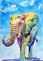 Diamond Painting WATERCOLOR ELEPHANT 40 x 50 cm - MONA LISA