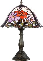 Tiffany stijl tafellamp - glas in lood - 46cm hoog
