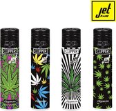 Clipper Jet Flame - Stormaansteker - Colorful Weed - 4 stuks