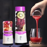 Luxe- Mini- Juice - smoothie Blender- usb oplaadbaar -draagbare - portable - draadloze blender to go- 7 delig inclusief extra recept voor 50 smoothies