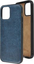 iPhone 12 Pro Hoesje - iPhone 12 Pro hoesje Echt leer Back Cover P Case Denim Blauw