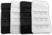 Carriwell BH verlengstuk BH accessoire - 4 stuks - 2 wit en 2 zwart