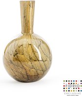 Design vaas Globe medium - Fidrio DESERT - glas, mondgeblazen bloemenvaas - hoogte 26 cm