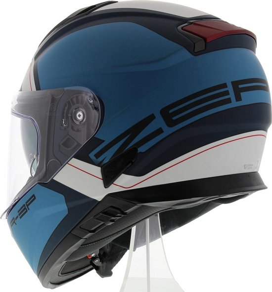 Vemar Casco De Motocicleta Zephir Mars 2019 Color Naranja Metálico Y Blanco